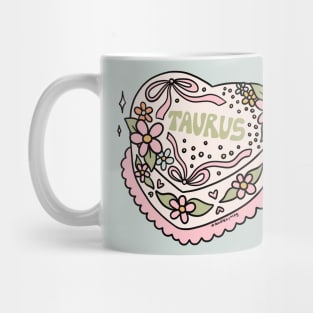 Taurus Heart Cake Mug